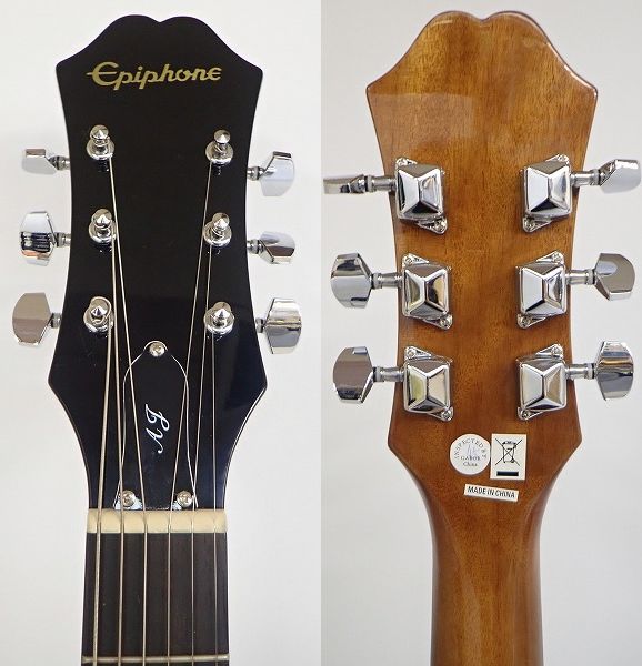 実際に弊社で買取させて頂いた★Epiphone/エピフォン AJ-100 NA アコースティックギター/アコギ ソフトケース付の画像 2枚目