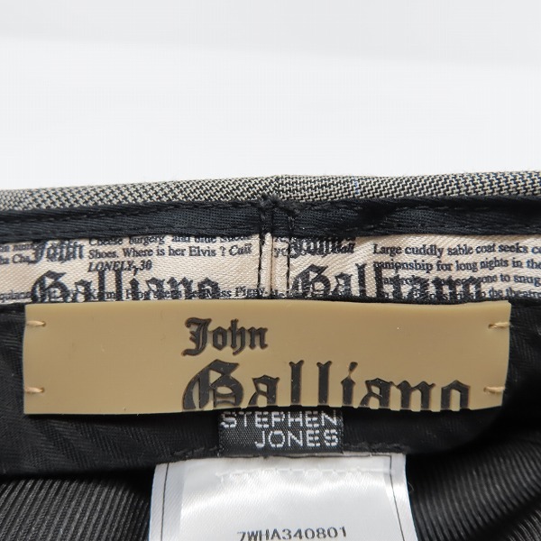 実際に弊社で買取させて頂いたJohn Galliano/ジョンガリアーノ ハンチングキャップ size：Lの画像 4枚目