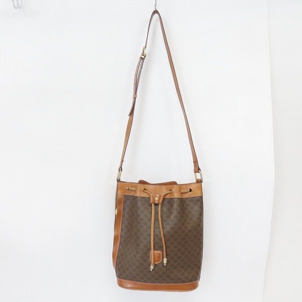 実際に弊社で買取させて頂いたCELINE/セリーヌ マカダム ドローストリング ショルダーバッグの画像 3枚目