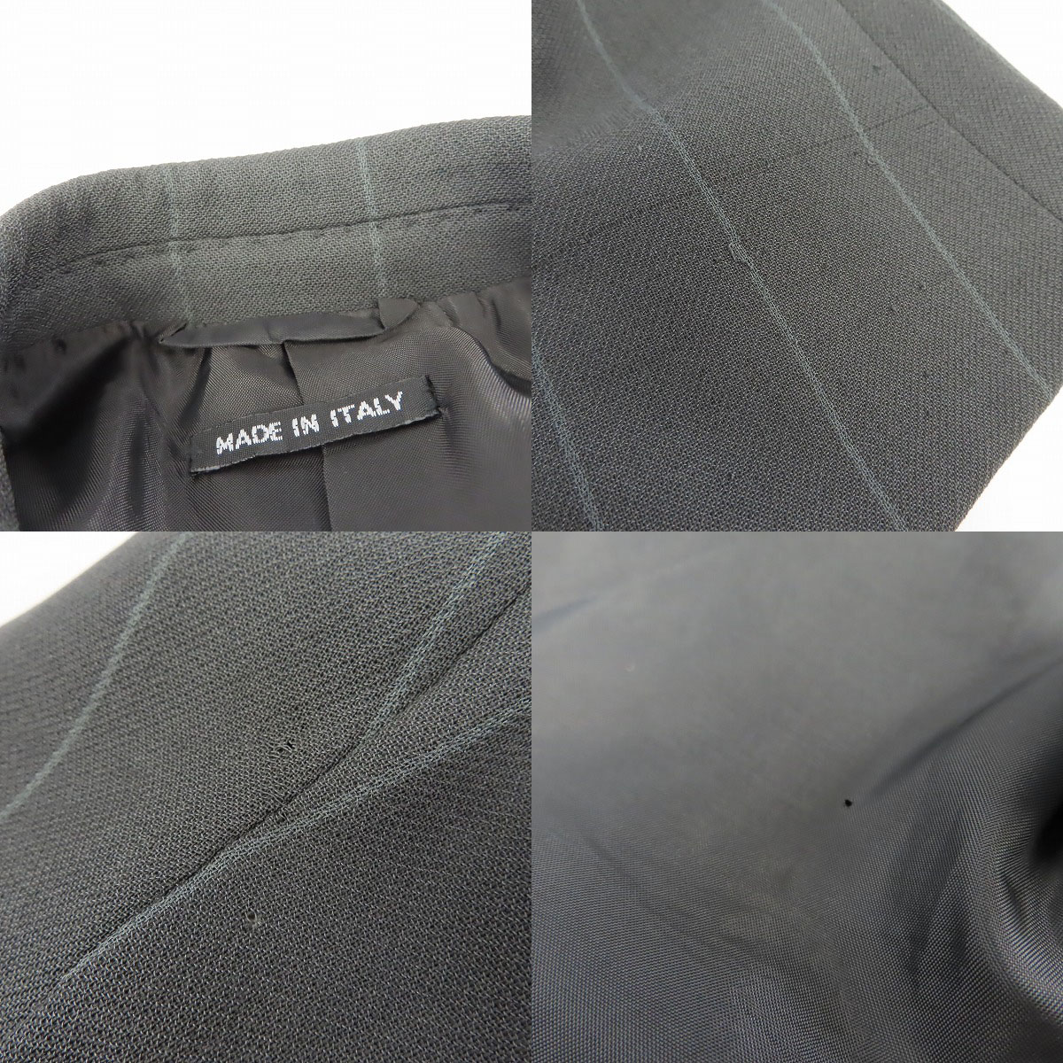 実際に弊社で買取させて頂いたGIORGIO ARMANI/ジョルジオアルマーニ ストライプ ジャケット/パンツ セットアップ/46の画像 5枚目