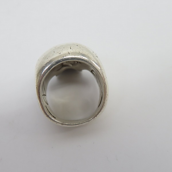 実際に弊社で買取させて頂いたCRAZY PIG/クレイジーピッグ ラージエビルスカルリング/18.5号の画像 4枚目