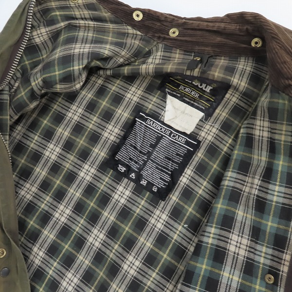 実際に弊社で買取させて頂いたBARBOUR/バブアー ビデイル SL ワックスド コットンジャケット/40の画像 2枚目