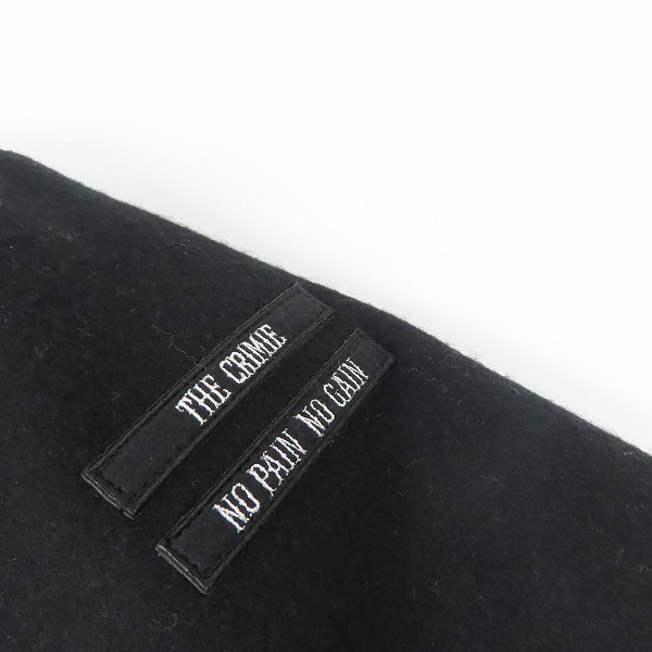 実際に弊社で買取させて頂いたTHE CRIMIE/クライミー 襟レザー Pコート/Sの画像 6枚目