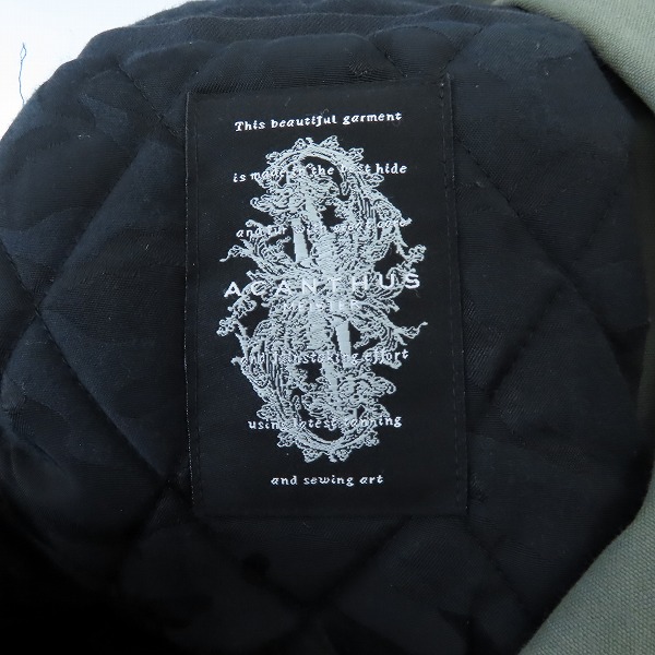 実際に弊社で買取させて頂いたACANTHUS×Unlimited/アカンサス×アンリミテッド 袖レザー スタジャン 裏キルティング ST1201U 1の画像 2枚目