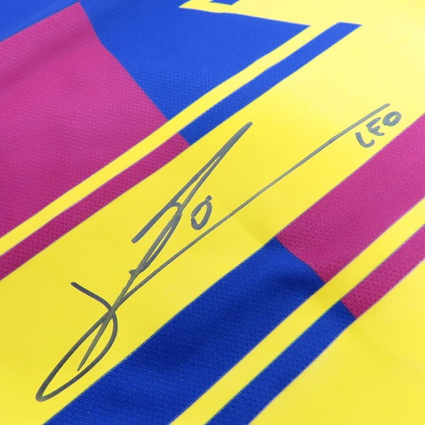 実際に弊社で買取させて頂いたNIKE/ナイキ LEO MESSI/リオネルメッシ FCバルセロナ/コナミ ウイニングイレブン懸賞 サイン入りユニフォーム AJ5532-456/Mの画像 6枚目