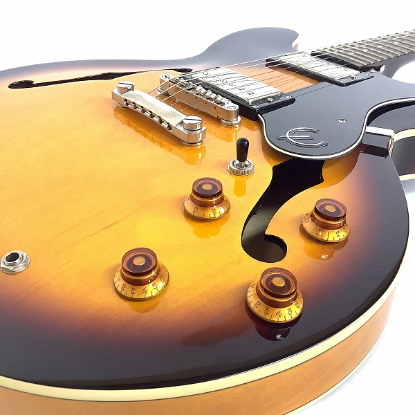 実際に弊社で買取させて頂いた★Epiphone/エピフォン DOT/VS セミアコ エレキギター 動作確認済みの画像 6枚目
