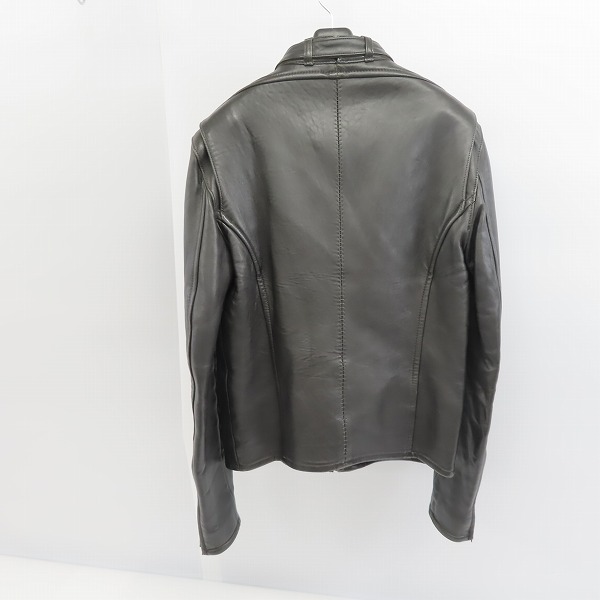 実際に弊社で買取させて頂いたThe Viridi-anne/ザ ヴィリジアン LAMB SKIN/ラムレザー シングル ライダース ジャケット ブラック VI-716-06/2の画像 1枚目