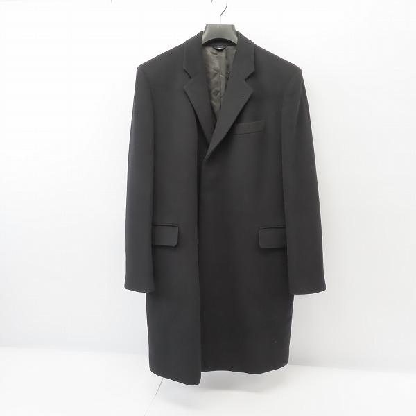 実際に弊社で買取させて頂いたHELMUT LANG/ヘルムートラング ウール カシミヤ混 チェスターコート/48