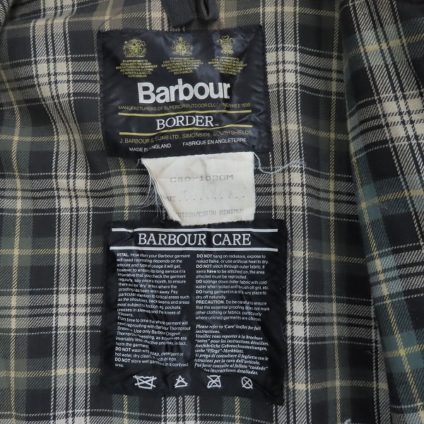 実際に弊社で買取させて頂いたBARBOUR/バブアー ビデイル SL ワックスド コットンジャケット/40の画像 3枚目