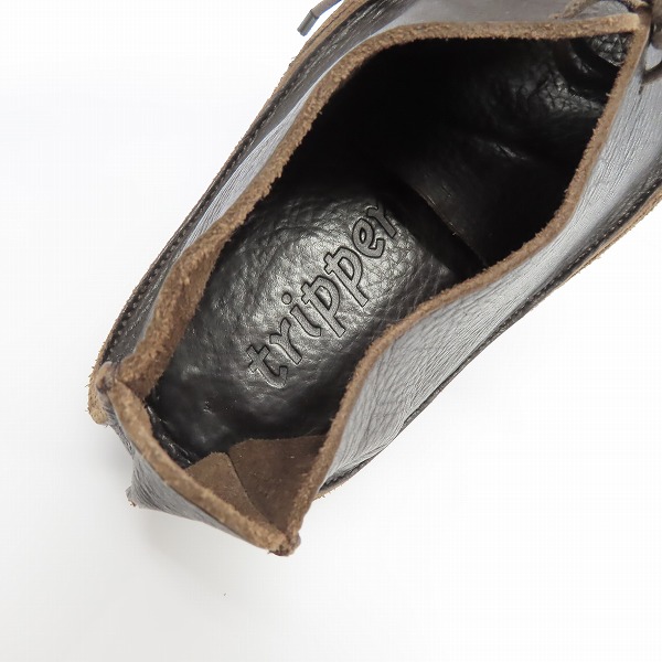 実際に弊社で買取させて頂いたtrippen/トリッペン レースアップ レザーシューズ ダークブラウン/41の画像 4枚目