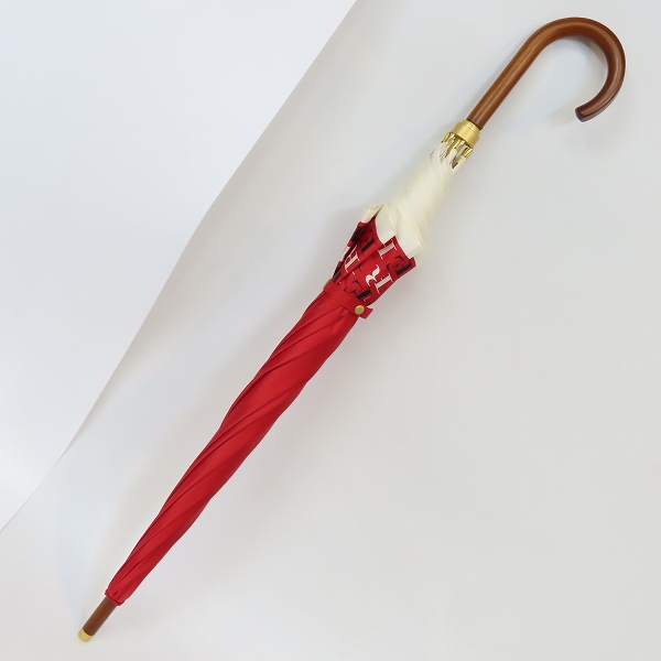 実際に弊社で買取させて頂いたBurberry/バーバリー 傘 ロゴ柄 レッド系の画像 7枚目