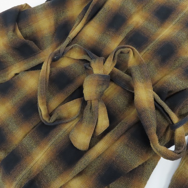 実際に弊社で買取させて頂いたEdition/エディション 日本製 チェック柄ガウンコート Fの画像 6枚目