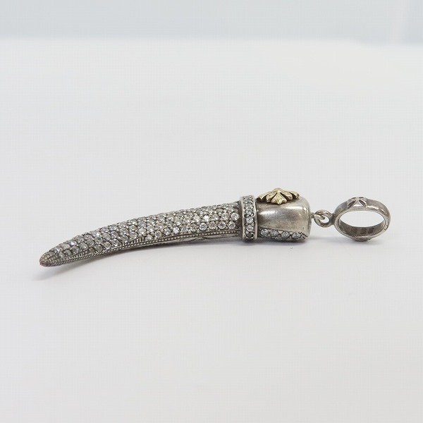 実際に弊社で買取させて頂いたLoree Rodkin/ローリーロドキン 18Kクロス ストーンパヴェ クローペンダントの画像 3枚目