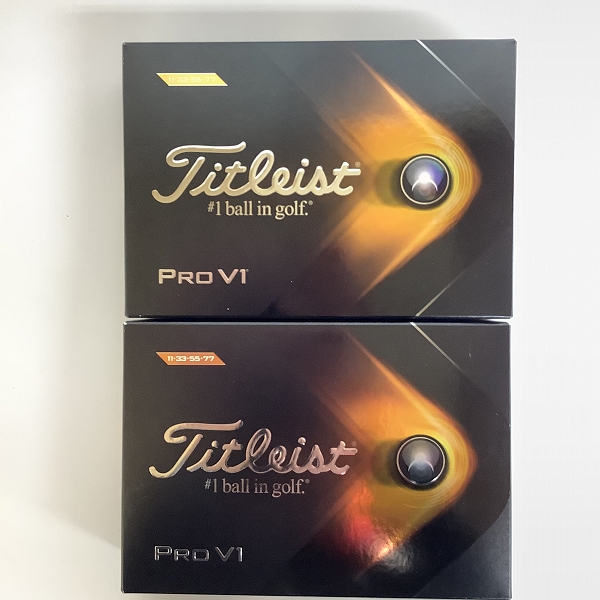 実際に弊社で買取させて頂いた【未使用】Titleist/タイトリスト PRO V1 2021年モデル ゴルフボール 2ダースの画像 2枚目