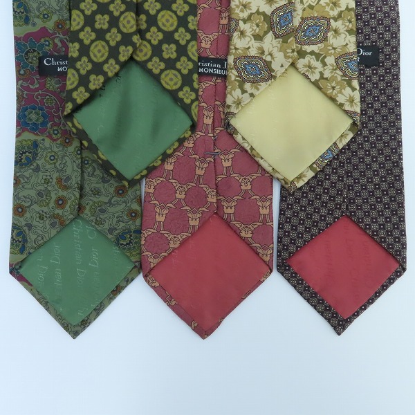 実際に弊社で買取させて頂いたChristian Dior Monsieur/クリスチャンディオール 総柄ネクタイ 5点セットの画像 2枚目