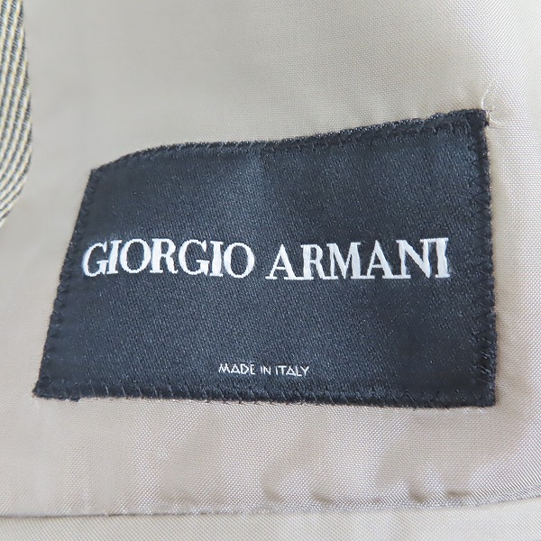 実際に弊社で買取させて頂いたGIORGIO ARMANI/ジョルジオアルマーニ ジャケット/パンツ セットアップ 46/48の画像 2枚目