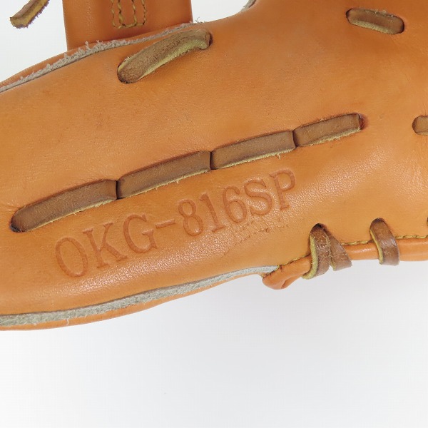 実際に弊社で買取させて頂いたHI-GOLD/ハイゴールド 己極シリーズ 軟式/右投げ 内野手用 グローブ/グラブ OKG-816SPの画像 8枚目