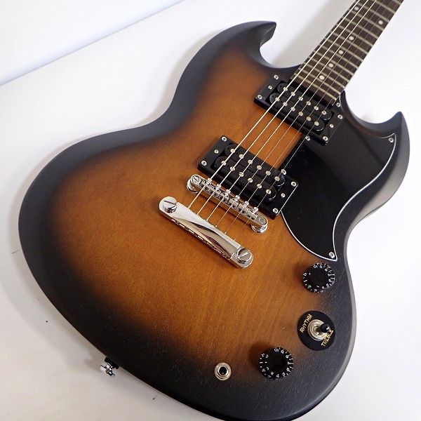 実際に弊社で買取させて頂いた★Epiphone/エピフォン SG Special VE Worn Vintage Sunburst ソフトケース付きの画像 4枚目