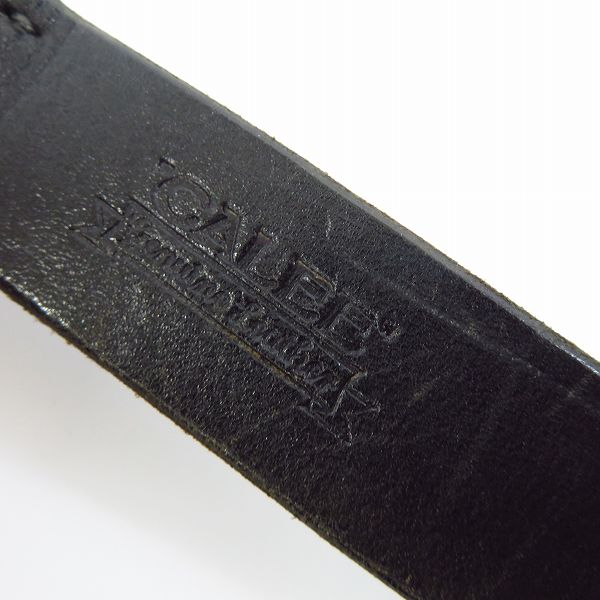 実際に弊社で買取させて頂いたCALEE/キャリー ロゴ入り レザースタッズベルトの画像 3枚目