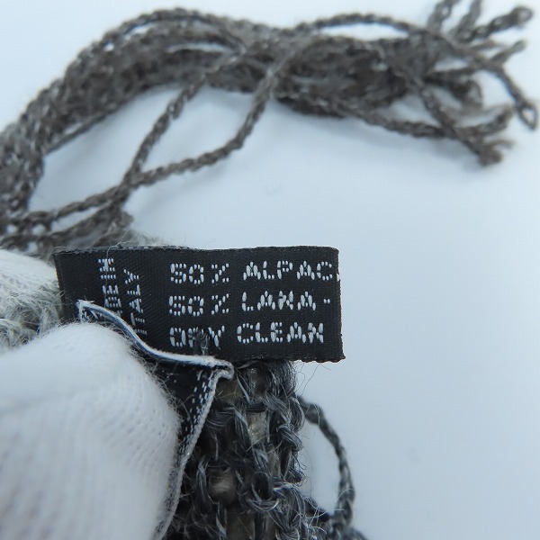 実際に弊社で買取させて頂いたGIORGIO ARMANI/ジョルジオアルマーニ ストライプ アルパカ/ウール マフラーの画像 2枚目