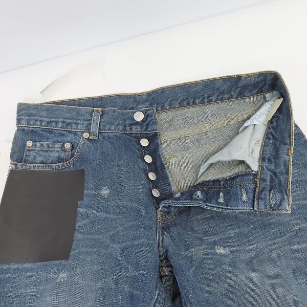 実際に弊社で買取させて頂いたHELMUT LANG/ヘルムートラング ペイントデザイン デニムパンツ size：32の画像 5枚目