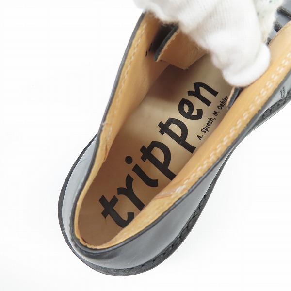 実際に弊社で買取させて頂いたtrippen/トリッペン チャッカ レザーシューズ ブラック/40の画像 4枚目