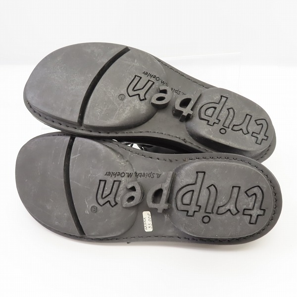 実際に弊社で買取させて頂いたtrippen/トリッペン チャッカ レザーシューズ ブラック/40の画像 2枚目