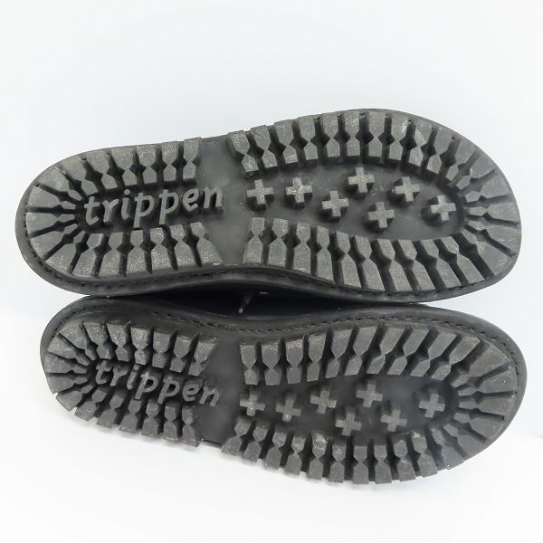 実際に弊社で買取させて頂いたtrippen/トリッペン レースアップ レザーシューズ ブラック 9501/40の画像 2枚目