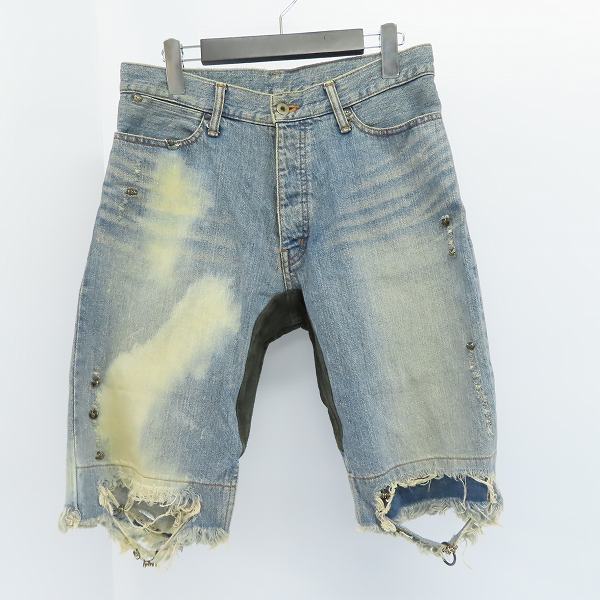 実際に弊社で買取させて頂いたIF SIX WAS NINE/イフシックスワズナイン ピアスデニム ハーフパンツ MUD MAX BEAR/1/2/351DK 28