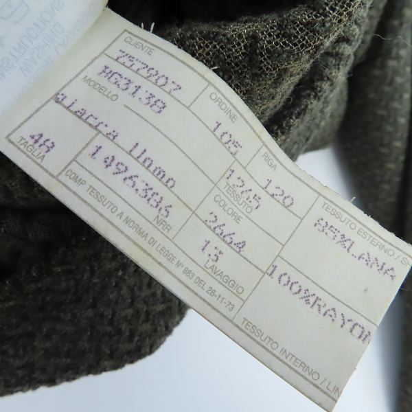 実際に弊社で買取させて頂いたGIORGIO ARMANI/ジョルジオアルマーニ ウール テーラードジャケット/48の画像 3枚目