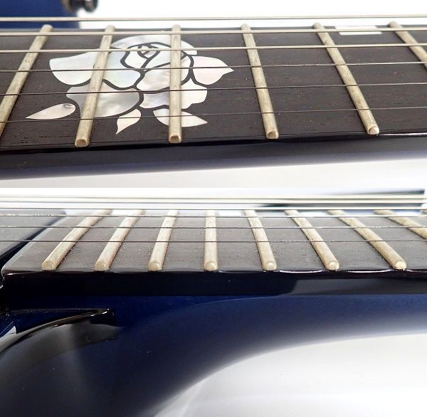 実際に弊社で買取させて頂いた★【美品】ESP/イーエスピー M-Ⅱ ROSELIA SAYO 氷川紗夜 モデル フレイムメイプルトップ MG搭載 ギグケース付の画像 4枚目