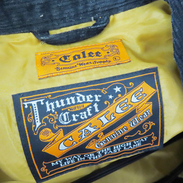 実際に弊社で買取させて頂いたCALEE/キャリー コーデュロイ ジャケット ブラック/Lの画像 2枚目