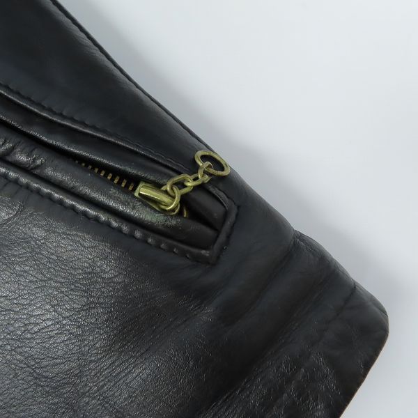 実際に弊社で買取させて頂いた【ジャンク】Schott/ショット ライナー付き シングルライダース ジャケット/34の画像 9枚目