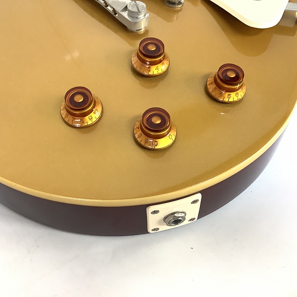 実際に弊社で買取させて頂いた★Epiphone/エピフォン Les Paul Standard Gold Top/レスポール スタンダード エレキギター 2017年製 ソフトケース付きの画像 5枚目