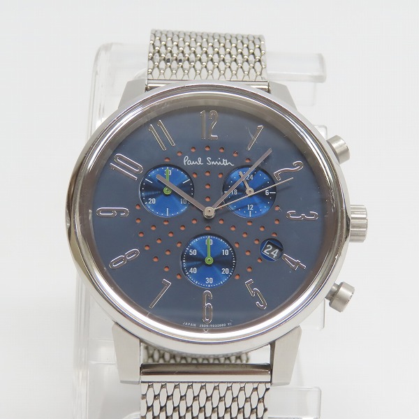 実際に弊社で買取させて頂いたPaul Smith/ポール スミス クロノグラフ クォーツ 腕時計 J505-T021301【動作未確認】