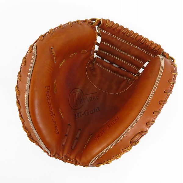 実際に弊社で買取させて頂いたHI-GOLD/ハイゴールド 硬式用/左投げ キャッチャーミット SKM-322Mの画像 2枚目