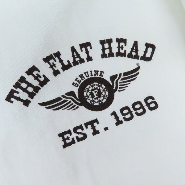 実際に弊社で買取させて頂いたTHE FLAT HEAD/フラットヘッド EST 1996 プリント 半袖 Tシャツ/カットソー ホワイト /size：44の画像 5枚目