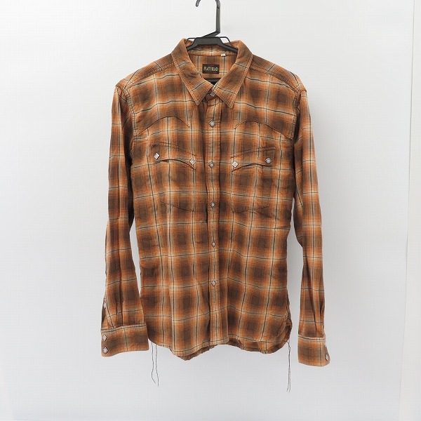 実際に弊社で買取させて頂いたFLAT HEAD/フラットヘッド チェック柄 長袖ボタンシャツ/40