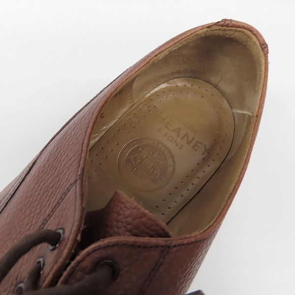 実際に弊社で買取させて頂いたJOSEPH CHEANEY/ジョセフチーニー CAIRNGORM II/ケンゴン ストレートチップ レザーシューズ Size：8.5の画像 4枚目