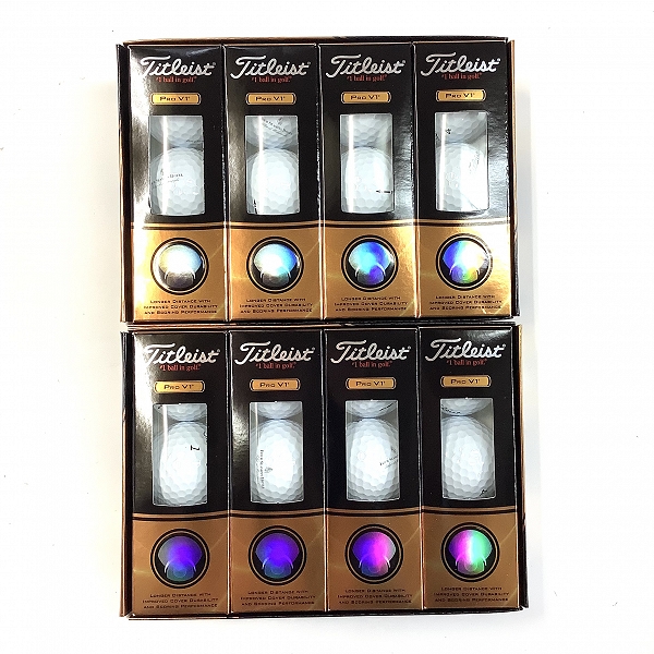 実際に弊社で買取させて頂いた【未使用オウンネーム入】Titleist/タイトリスト PRO V1 ホワイト ゴルフボール 2ダース