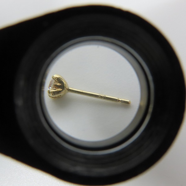 実際に弊社で買取させて頂いた【ギャラ付き】Bloody Mary/ブラッディマリー clematis K18 ピアス w/ダイアモンドの画像 4枚目