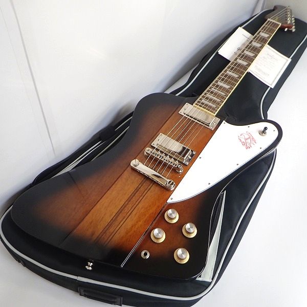 実際に弊社で買取させて頂いた★【美品】Epiphone/エピフォン  Firebird VS/Vintage Sunburst ファイヤーバード 2020年製 ギグケース付