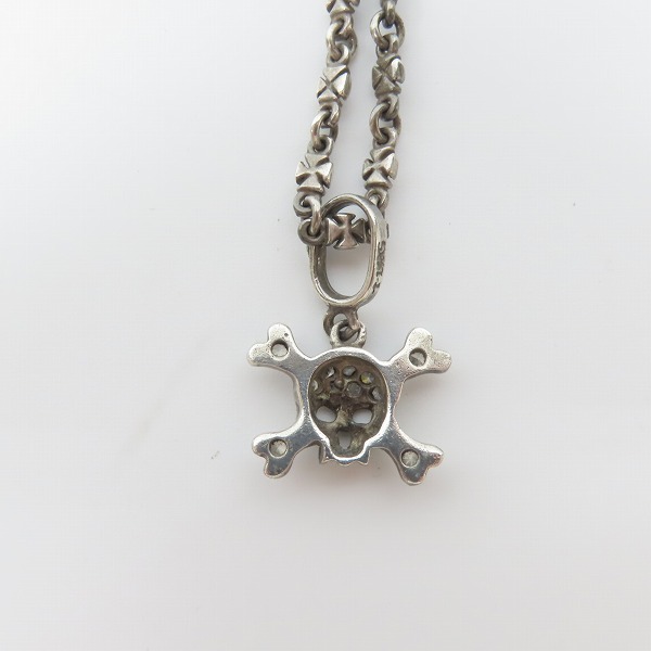 実際に弊社で買取させて頂いたLoree Rodkin/ローリーロドキン スモール フラット パヴェ スカル ペンダント/ネックレスの画像 2枚目