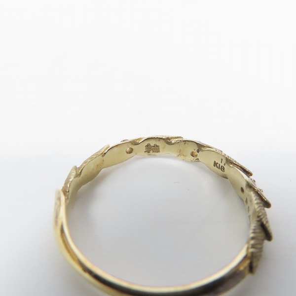 実際に弊社で買取させて頂いた【ギャラ付き】Bloody Mary/ブラッディマリー breeze K18 w/ダイアモンド リング/14号の画像 6枚目