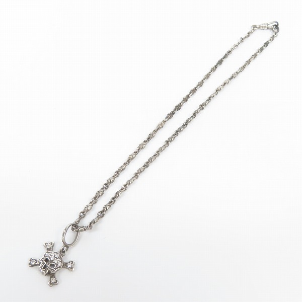 実際に弊社で買取させて頂いたLoree Rodkin/ローリーロドキン スモール フラット パヴェ スカル ペンダント/ネックレスの画像 8枚目