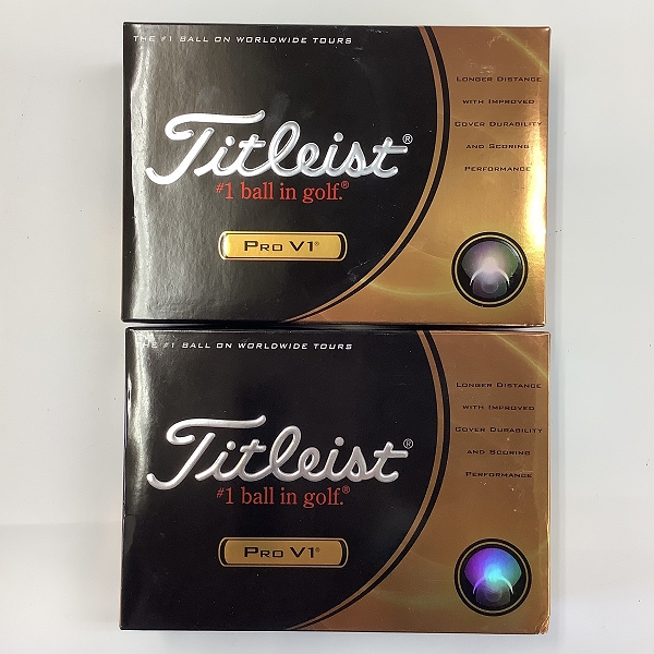 実際に弊社で買取させて頂いた【未使用/オウンネーム入】Titleist/タイトリスト PRO V1 ホワイト ゴルフボール 2ダースの画像 2枚目