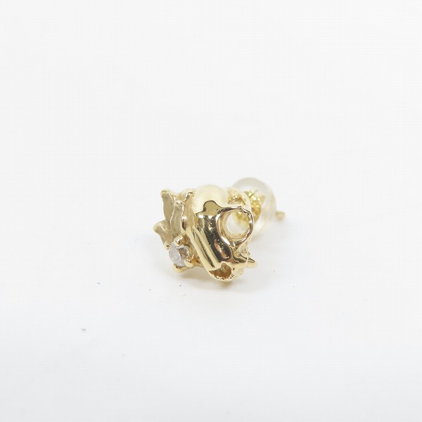 実際に弊社で買取させて頂いた【ギャラ付き】Bloody Mary/ブラッディマリー K18 化猫 ピアス Right w/ダイアモンドの画像 1枚目