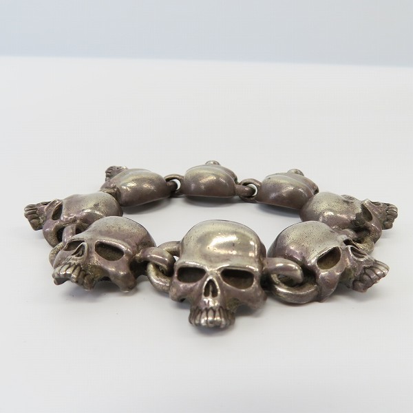 実際に弊社で買取させて頂いたCRAZY PIG/クレイジーピッグ スカルリンクブレスレットの画像 1枚目