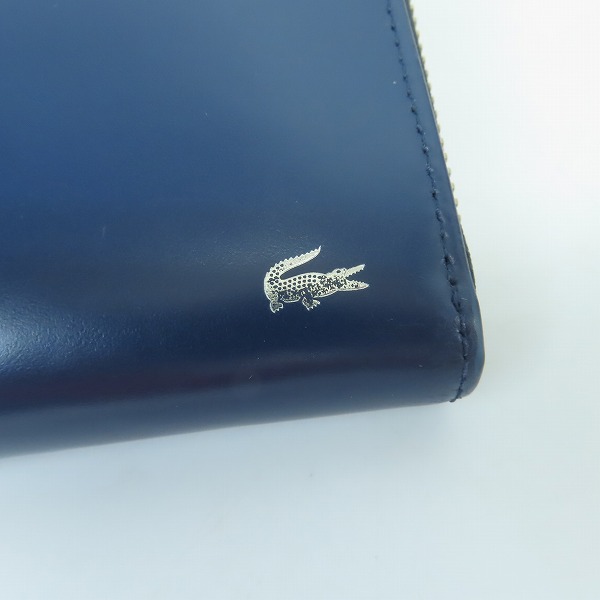 実際に弊社で買取させて頂いたLACOSTE/ラコステ Premium Wallet ラウンドファスナーウォレット/長財布の画像 5枚目