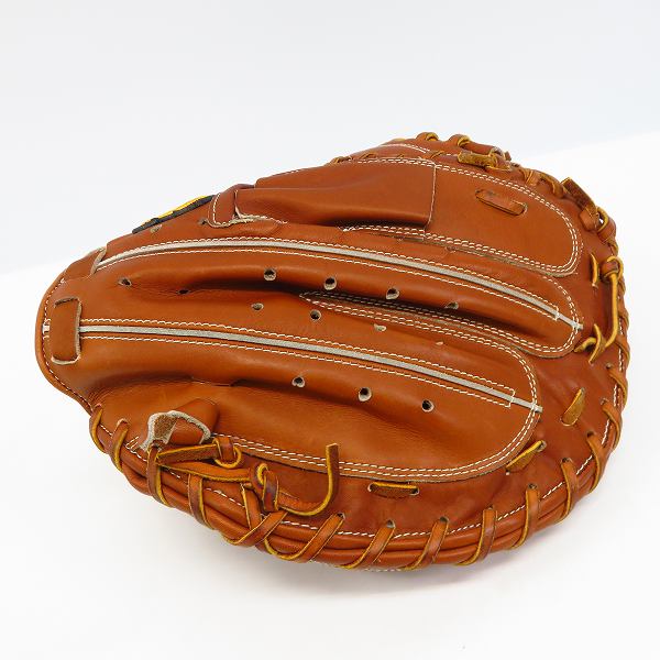 実際に弊社で買取させて頂いたHI-GOLD/ハイゴールド 硬式用/左投げ キャッチャーミット SKM-322Mの画像 1枚目